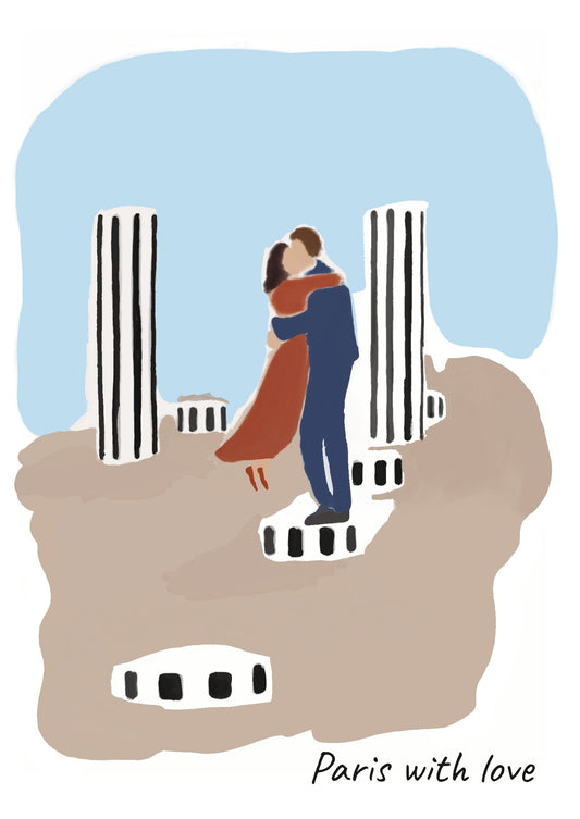 Affiche Paris - Les amoureux Homies Affiche