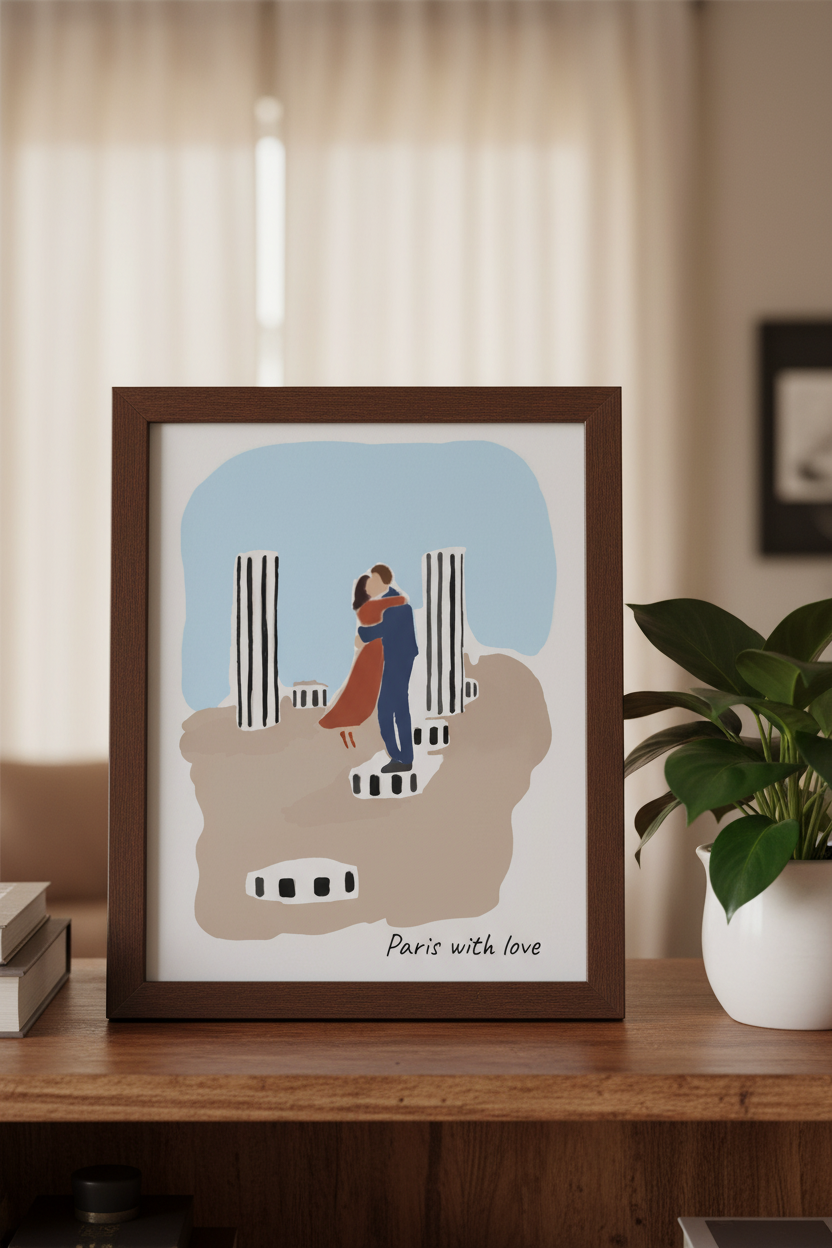 Affiche Paris - Les amoureux Homies Affiche