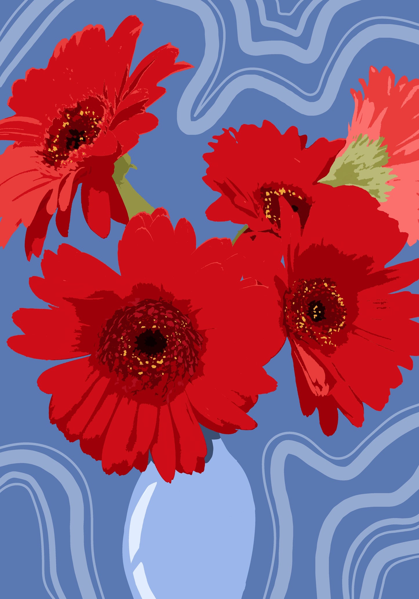 Puzzle Fleurs - Marguerites rouges Homies Puzzle