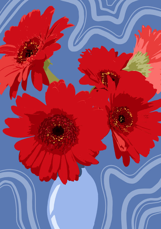 Puzzle Fleurs - Marguerites rouges Homies Puzzle