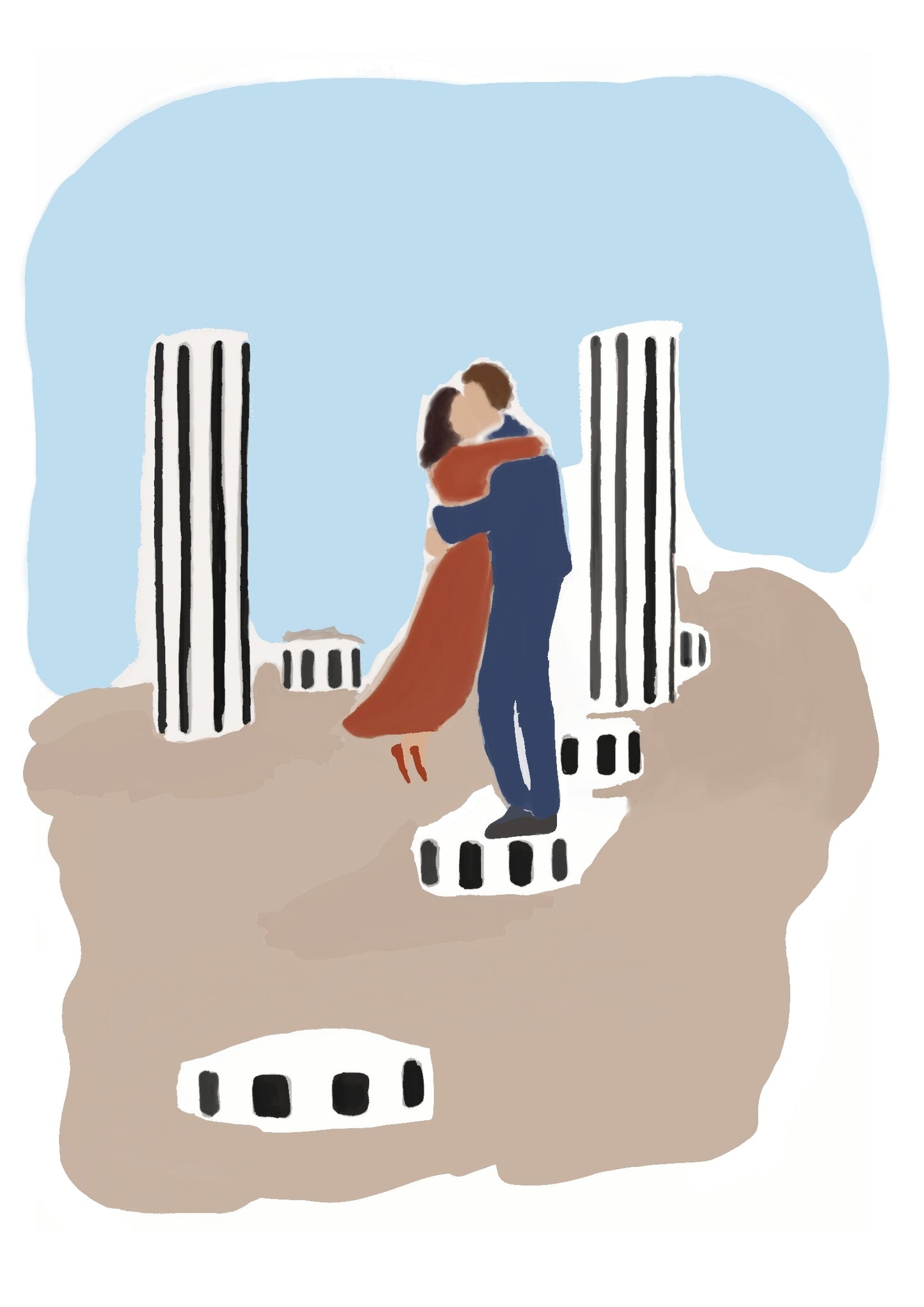 Affiche Paris - Les amoureux Homies Affiche
