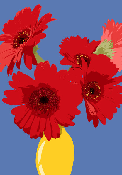Affiche Fleurs - Marguerites rouge Homies Affiche