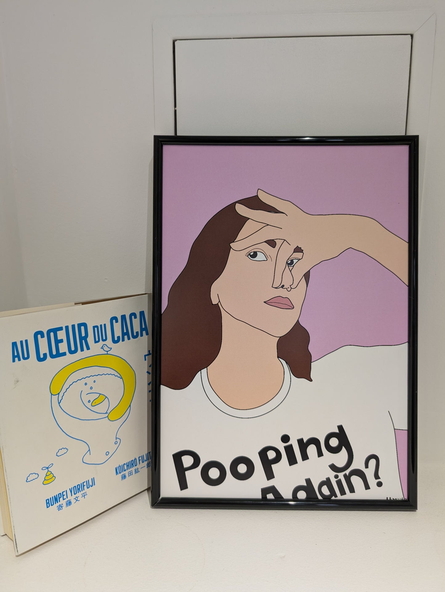 Affiche toilettes "Pooping again ?"