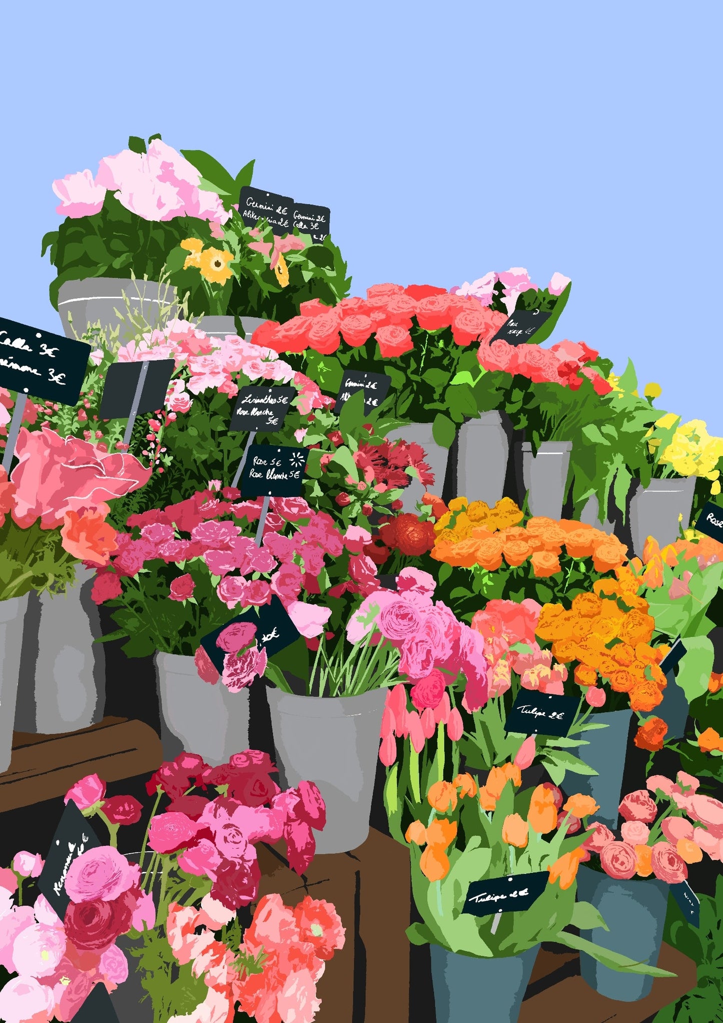 Affiche Fleurs - Chez le fleuriste Homies Affiche