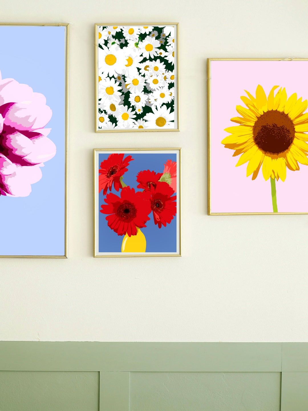 Affiche Fleurs - Marguerites rouges Homies Affiche