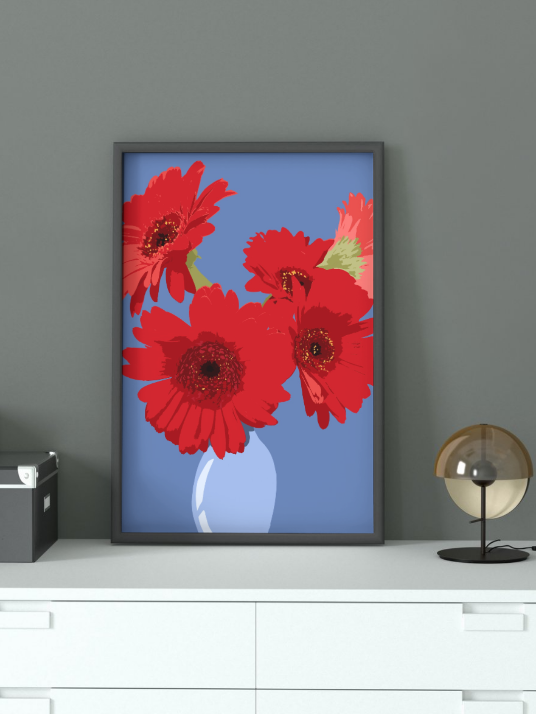 Affiche Fleurs - Marguerites rouges Homies Affiche