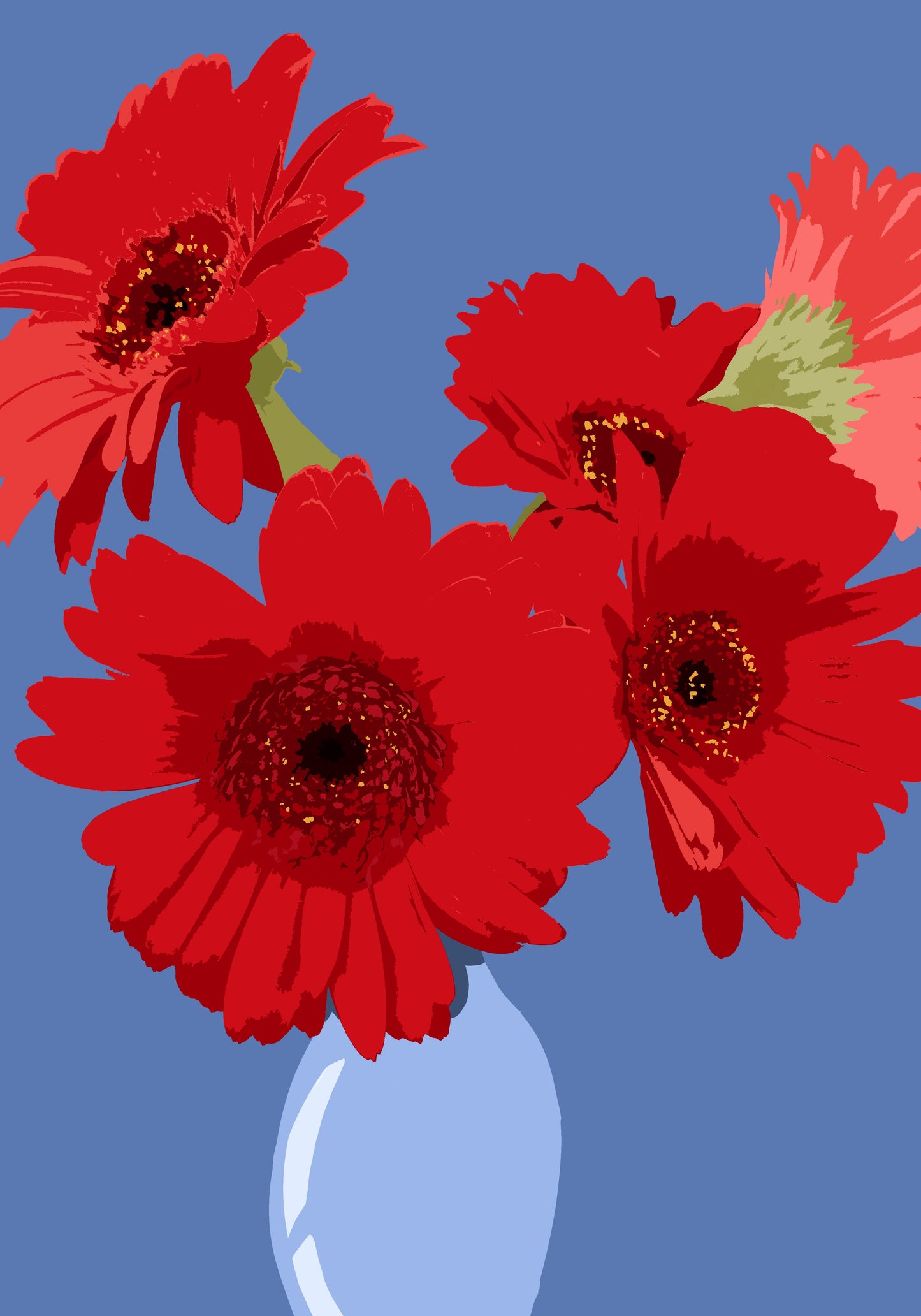 Affiche Fleurs - Marguerites rouge Homies Affiche