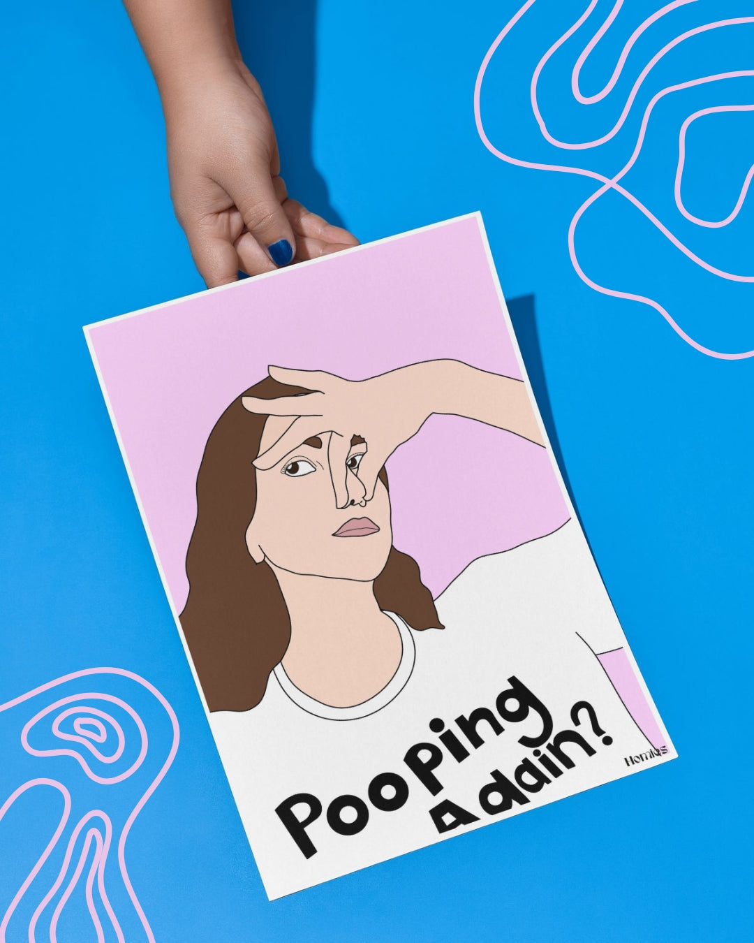 Affiche toilettes "Pooping again ?"
