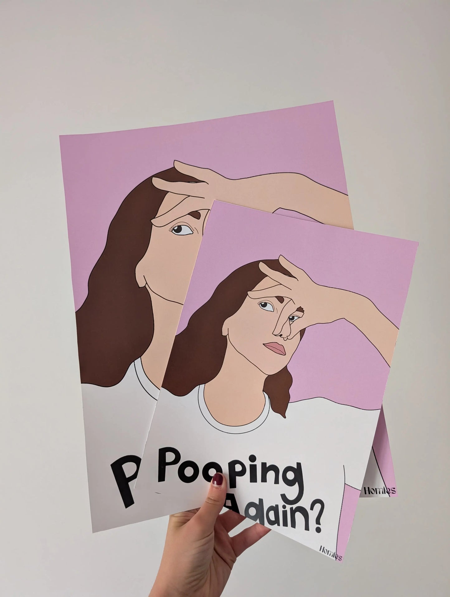 Affiche toilettes "Pooping again ?" Homies