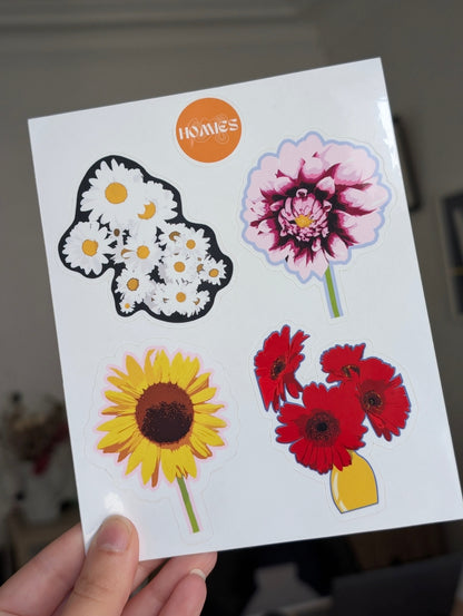 Planche Stickers Fleurs Homies
